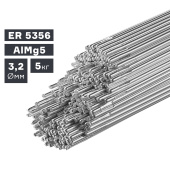 Пруток сварочный TIG, алюминий ER 5356 (AlMg5), Ø 3,2 мм, 5 кг ПТК 007.100.235